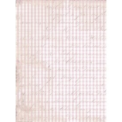 papier ryżowy A-4 pismo na różowej kratce