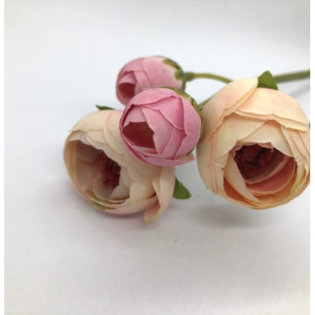 ***kamela pełnik -4 kwiaty kolor pudrowy róż
