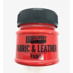 *** pentart farba do tkanin i skór 50ml czerwona