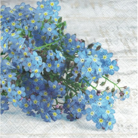 ***serwetka 33*33 K160 niebieskie kwiaty