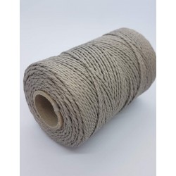 ***sznurek bawełniany jasno szary 2 mm 100 g