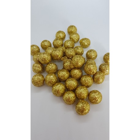 kulki brokatowe perłowe złote 6-8, opk.15g