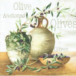***serwetka 33*33 K175 oliwki, olive