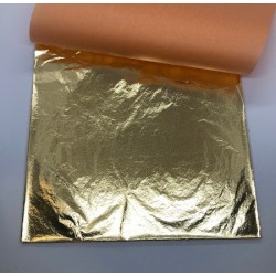 folia 14*14cm szlagmetal złoto/ 25 arkuszy