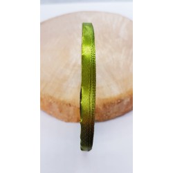 wstążka satyn. 6mm*32m zieleń oliwka