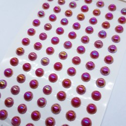 perełki samoprzylepne czerwony opal ś7mm