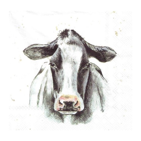 ***serwetka 33x33 Z70 malowana krowa