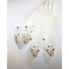 ***Pióra 15-20cm, 4szt białe w kropki
