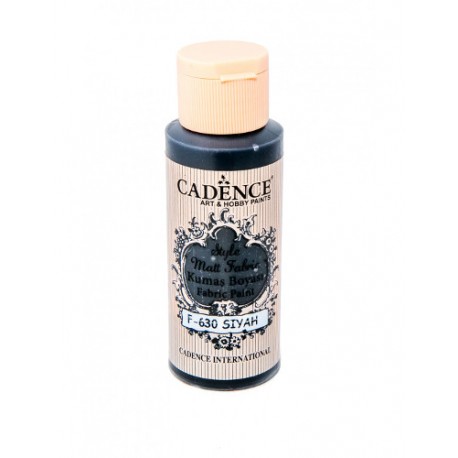 ***cadence farba do tkanin mat.59 ml F630 czarna