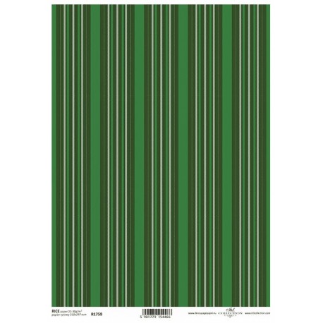 papier ryżowy A-4 R1758 paski zielone 