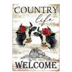***papier cienki A-5 5457 krówki country life welcome