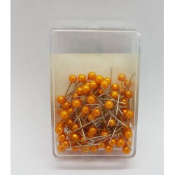 szpilki 22mm z pomarańczową perełką
