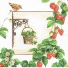 ***serwetka 33*33 K173 wiszące truskawki z miską