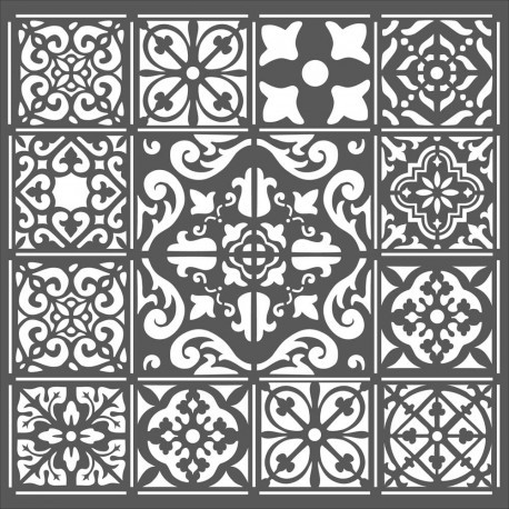 szablon 3D 18*18cm KSTDQ25 azulejos kafe