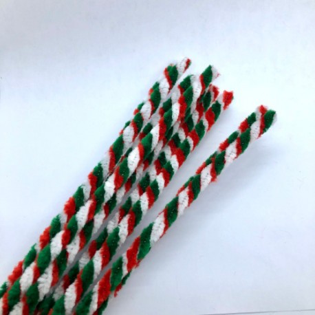 drut pluszowy trójkolor 6mm/10 szt