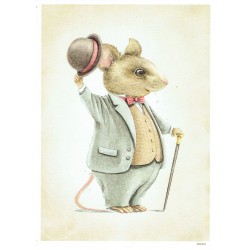 papier cienki A-6 5491 pan -mysz z kapeluszem