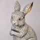 ***zając ceramiczny czarno-biały 20.5 cm