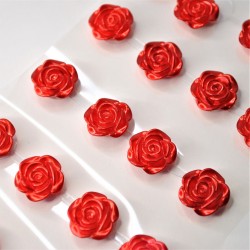 dżety róże akryl czerwone śr.1,8 cm opk.
