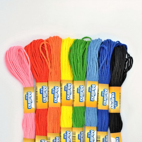 mulina mix kolor  opk.8 szt