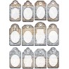 ***papier scrapbooking 21*30 cm tagi 0021 ombre sepia,szary