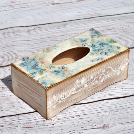Pudełko Shabby Chic Błękitne