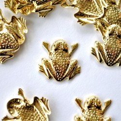 sz.metal żaba złota 1,5*1,5 cm opk.5 szt