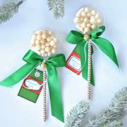 Lizak-medalion świąteczny MERRY CHRISTMAS handmade