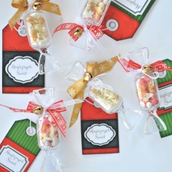 Lizak-medalion świąteczny MERRY CHRISTMAS handmade