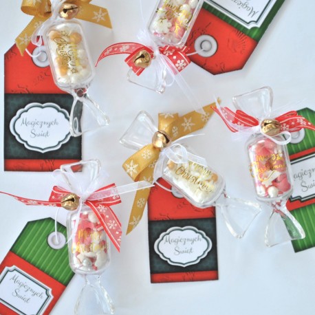 Lizak-medalion świąteczny MERRY CHRISTMAS handmade