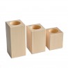 świecznik komplet 3szt śr.6 cm,wys.13,10,7 cm