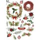  papier srap.ID-11-40 szt christmas elements