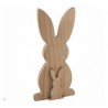 królik z króliczkiem drewno 18*8,5 cm