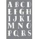 szablon 15*20 cm alfabet zdobny 3,3 cm