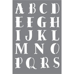 szablon 15*20 cm alfabet zdobny 3,3 cm