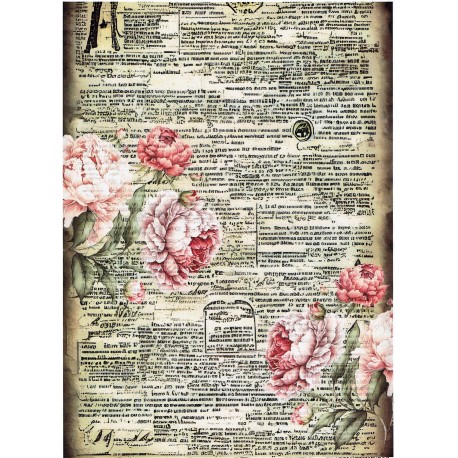 papier ryżowy A-4 id-1804 różana gazeta