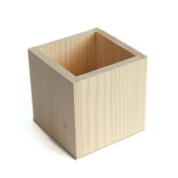 kubek drewniany kwadrat 10*10*10cm