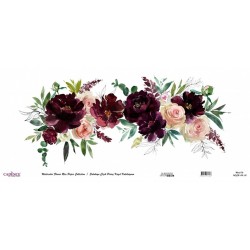 papier ryżowy 60*140 cm WFCR012 kompozycja kwiatowa purpura