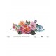 papier ryżowy 30*68 cm WFCR026 kompozycja kwiatowa koral,róż..