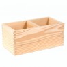 *** pojemnik dwukomorowy drewniany 23,5x12,5x10,5 cm