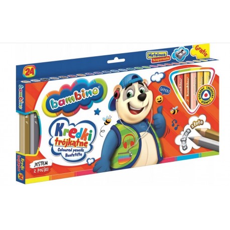 *****kredki bambino 24kol drewno