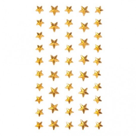kryształki samoprzylepne gwiazdki złote 46szt