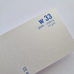 papier wizytówka gładki srebro W33