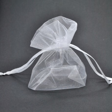 woreczek organza biały 7,5*10cm
