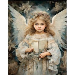 papier ryżowy dziewczynka anioł lablanche