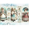 papier ryżowy A-4 zimowe dzieci w sukienkachid-2455