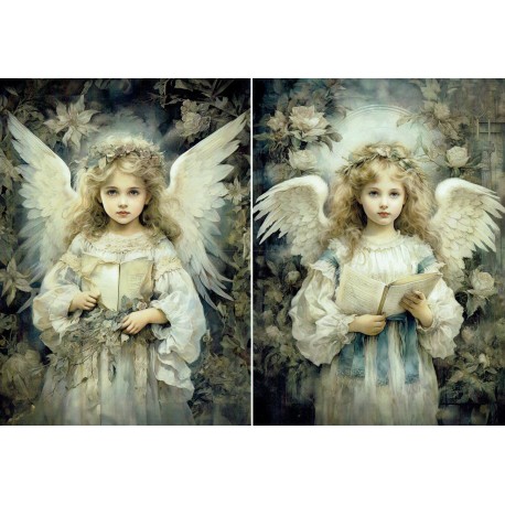papier cienki A-4 dziewczynki aniołki