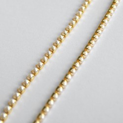 łańcuszek zdobny perłowy 2,5mm złoty cena za 1m