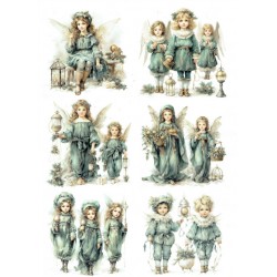 papier cienki A-4 dzieci aniołki ny-378