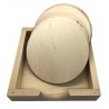 *** pojemnik + 6 podkładek koła śr.10cm