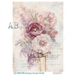papier ryżowy A-4 626 bukiet kwiaty